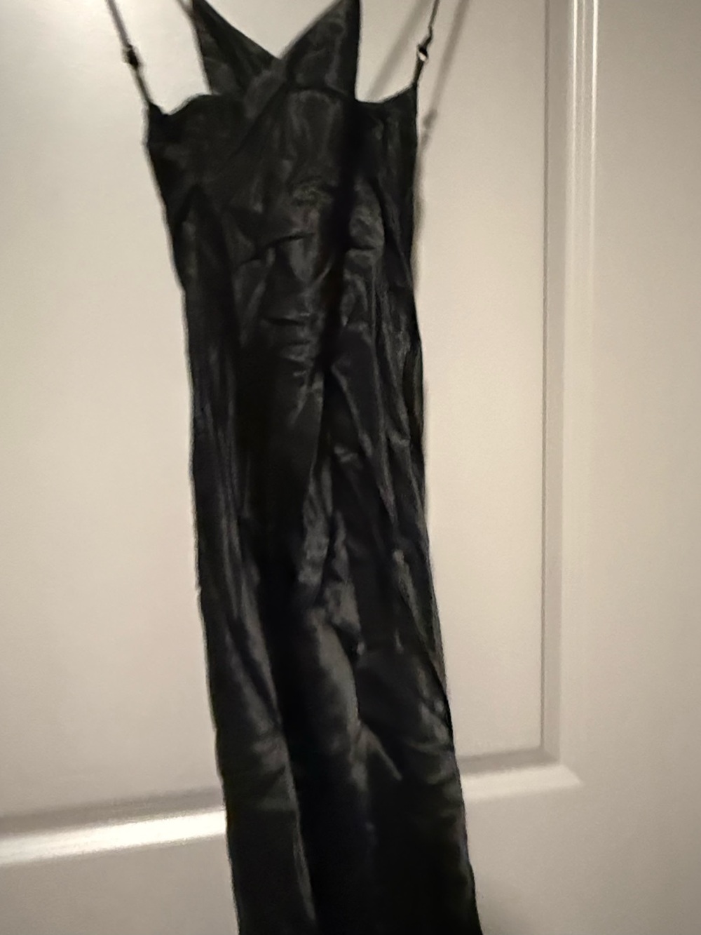 Topshop Black Satin Slip Dress